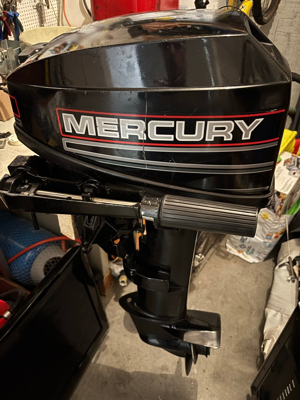 Mercury 25pk, 2-takt, 2-cilinder buitenboordmotor, Watersport en Boten, Ophalen, Gebruikt, Motor en Techniek, Motorboot
