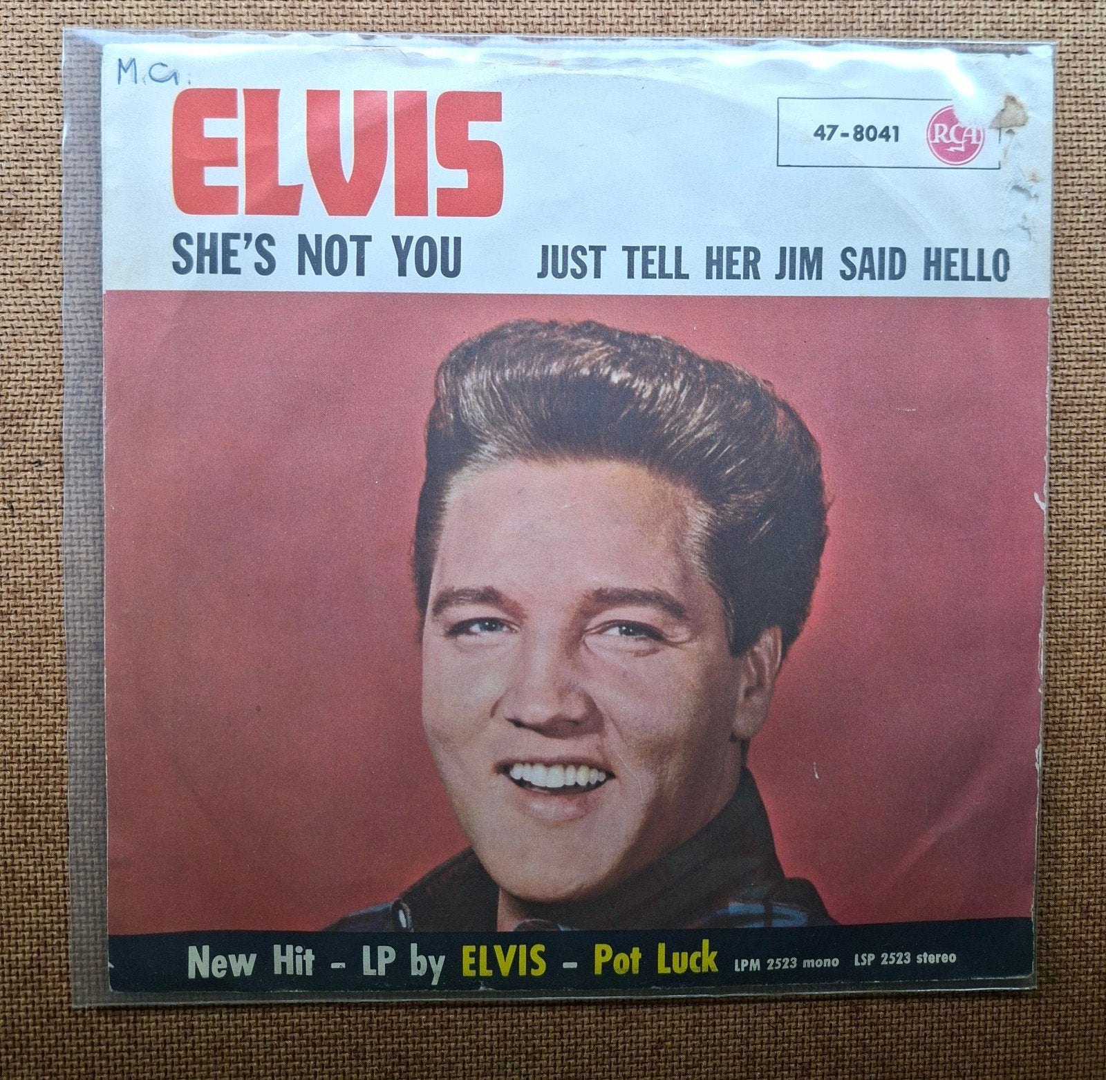 Presley, Elvis  - She s not you - Single is TOP, Cd's en Dvd's, Gebruikt, 7 inch, Single, Ophalen of Verzenden