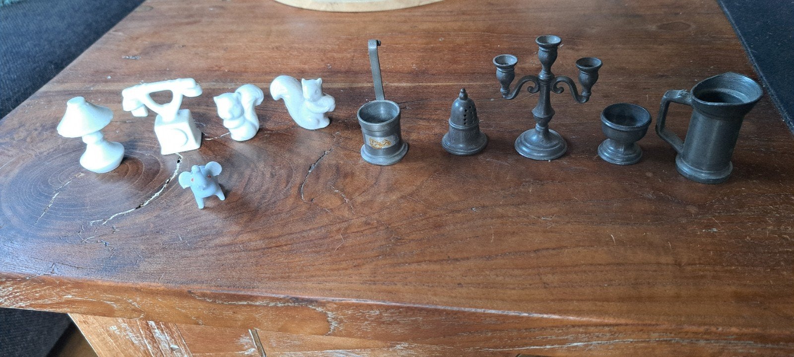 Diverse verzameling van miniatuur beeldjes en voorwerpen, Ophalen of Verzenden