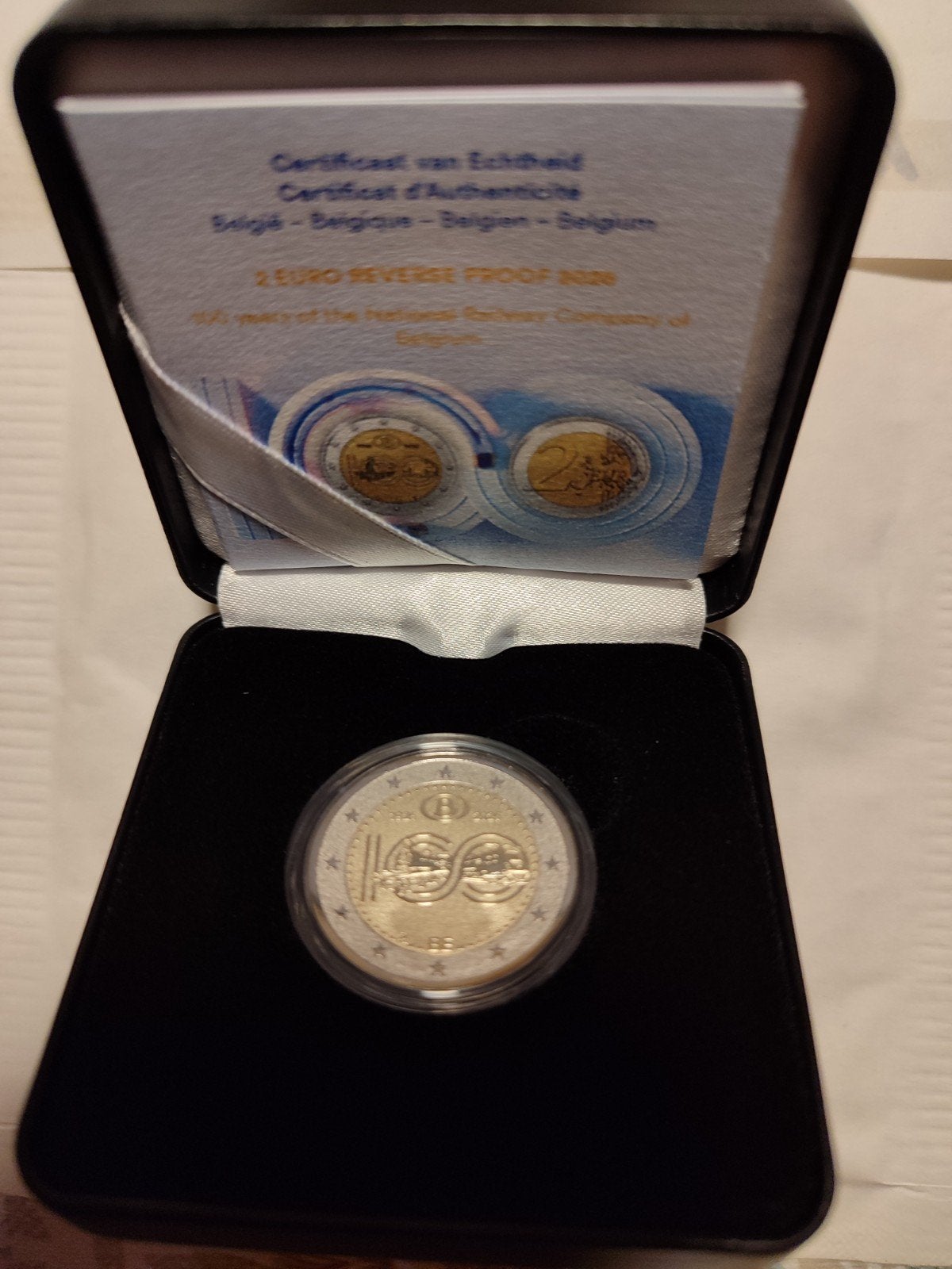 België 2 euro 2026 Proof 100 jr. Staatsspoorwegen, Ophalen of Verzenden, België, 2 euro, Setje