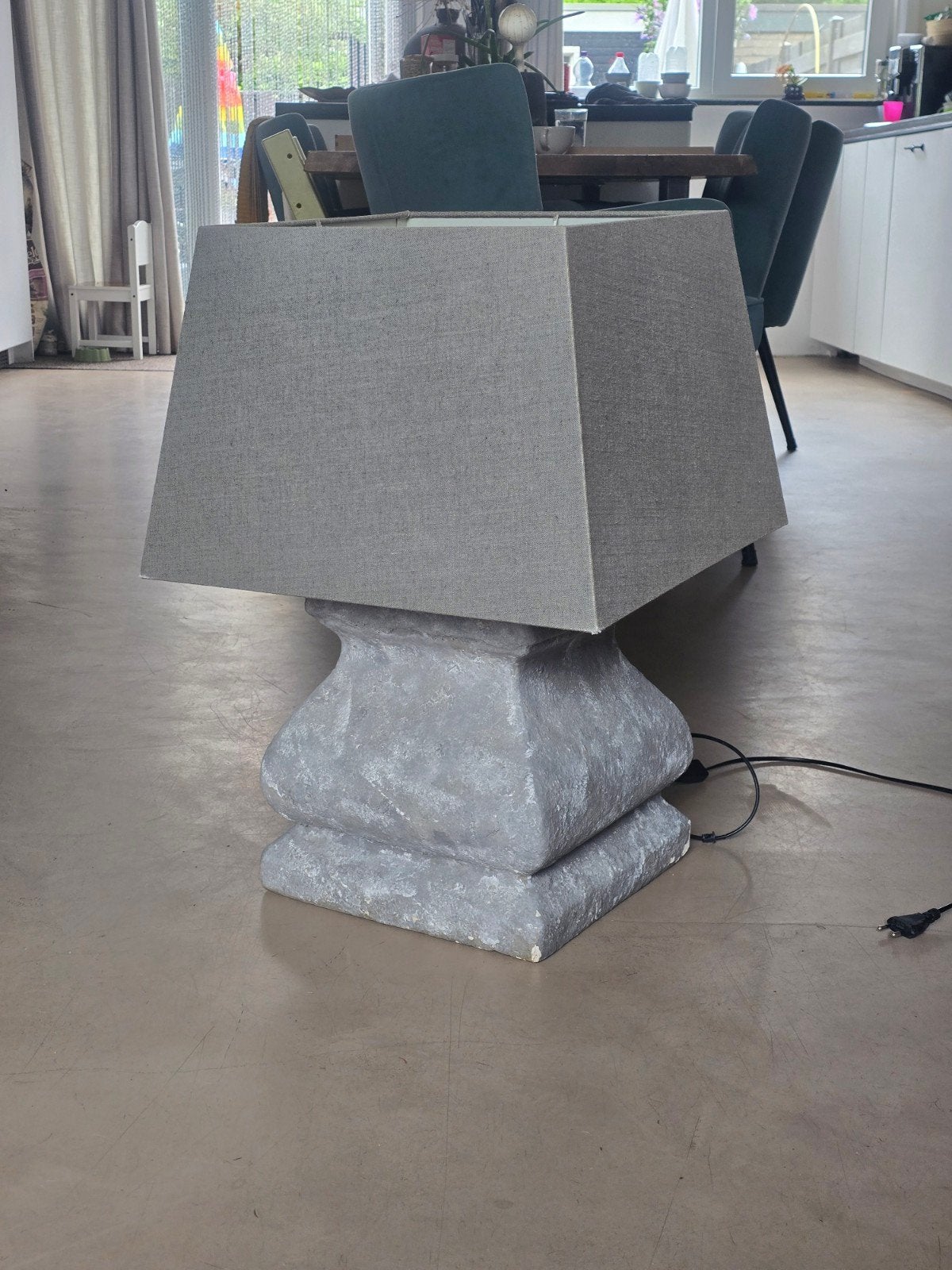 BRYNXZ Grote lamp met stoffen kap, Ophalen, Gebruikt, Met kap, E27 (groot)