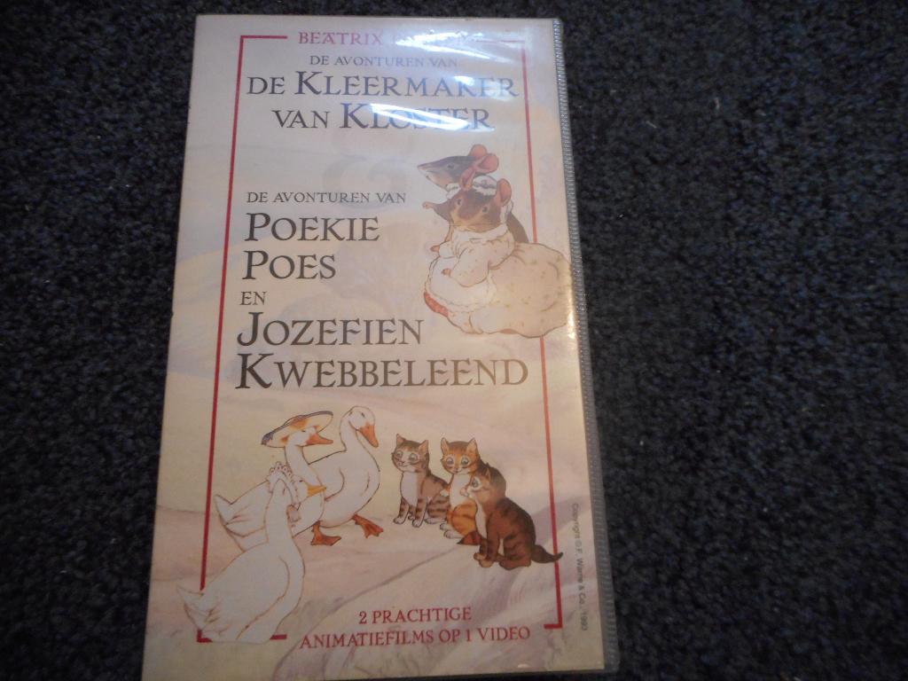 BEATRIX POTTER Avonturen van P.Poes & J.Kwebbeleend Op VIDEO, Alle leeftijden, Verzenden, Zo goed als nieuw, Tekenfilm