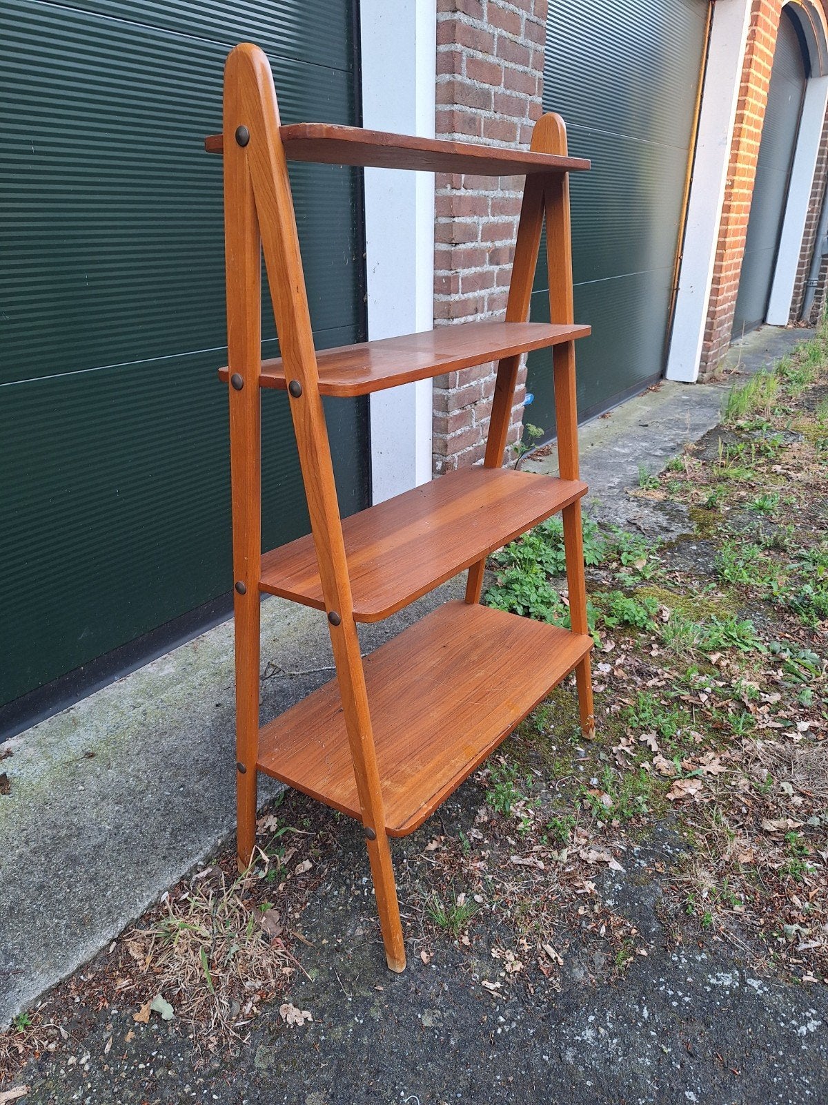 Vintage teak wandrek jaren 60, Ophalen