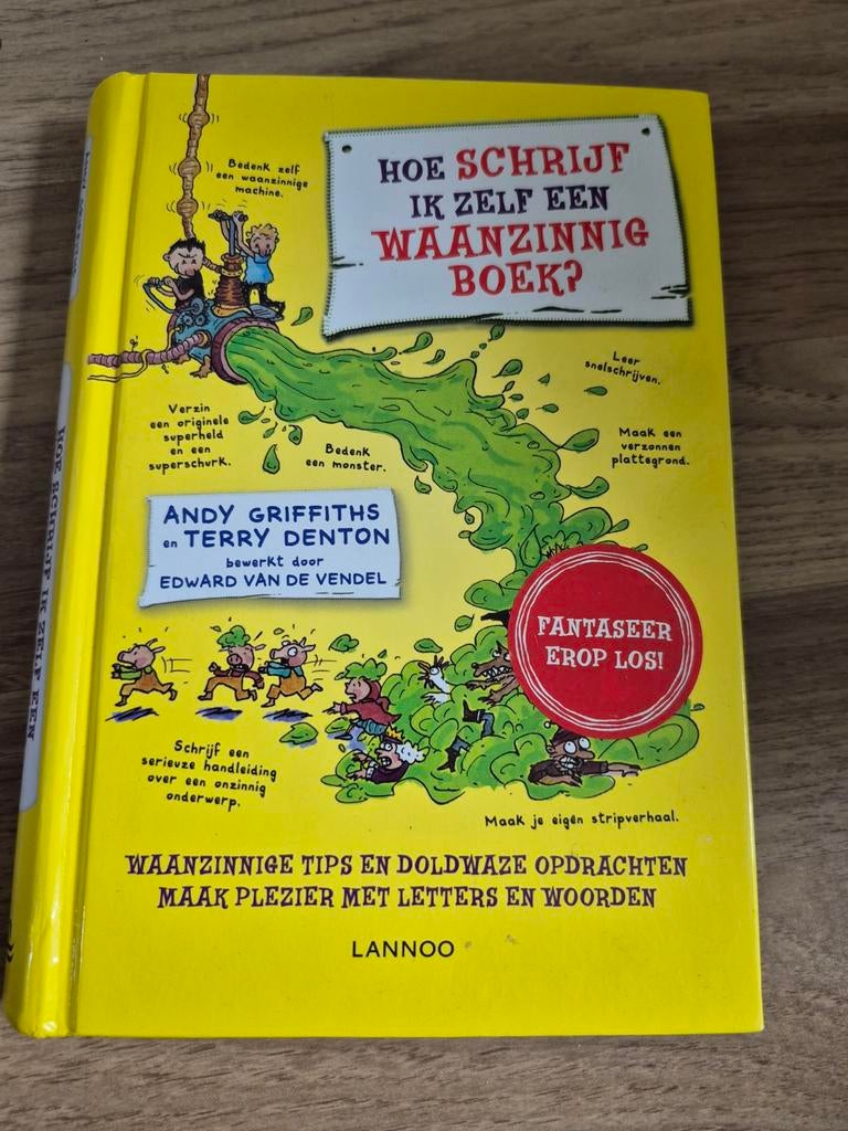 Hoe schrijf ik zelf een waanzinnig boek? Andy Griffiths, Ophalen of Verzenden, Zo goed als nieuw, Andy Griffiths, Terry Denton