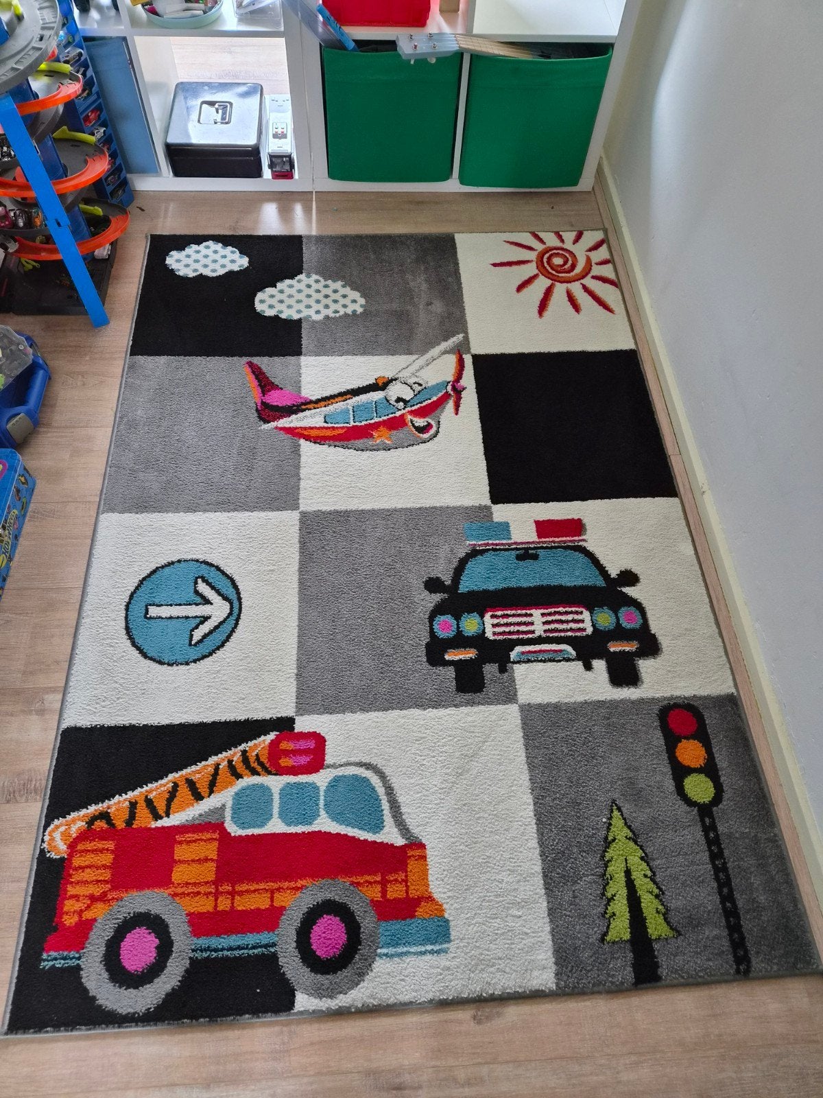 Paco Home ECE Kids Vloerkleed Grijs 120x170 cm, Ophalen, Gebruikt, 100 tot 150 cm, Geel
