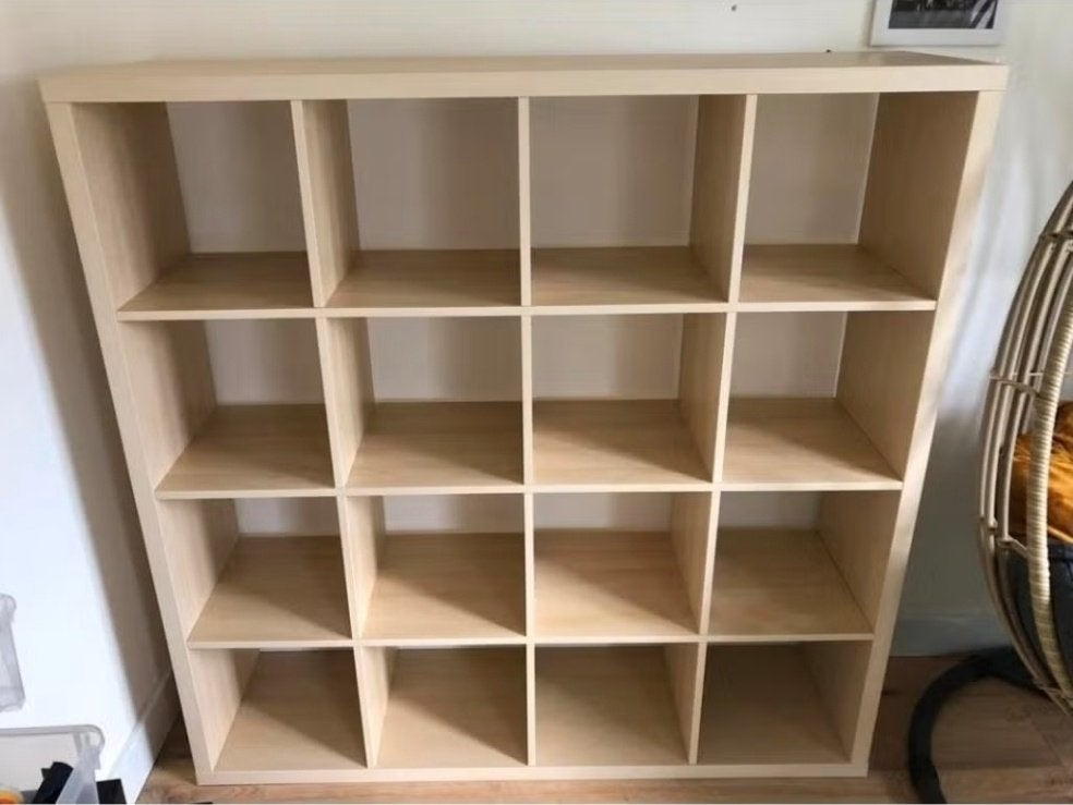 2x Kallax 16 vaks open kast vakkenkast 4x4 bruin Ikea, Ophalen, 100 tot 150 cm, 5 laden of meer, 100 tot 150 cm