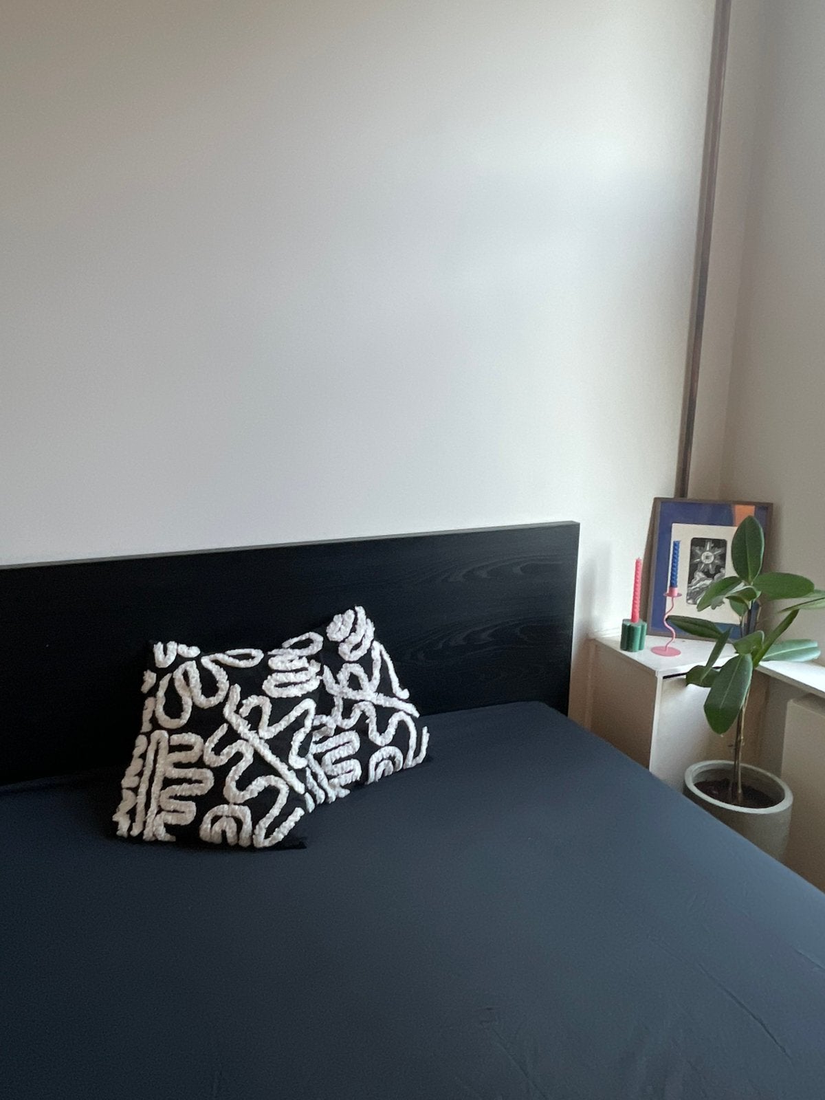 Twee persoonsbed IKEA MALM 180x200, Ophalen, Zwart, Tweepersoons, Zo goed als nieuw