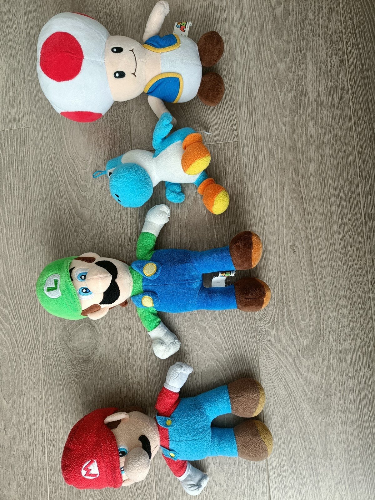 Super Mario knuffels: Mario, Luigi, Toad en Yoshi, Gebruikt, Ophalen of Verzenden, Nintendo, Middelgroot (20 tot 80 cm)