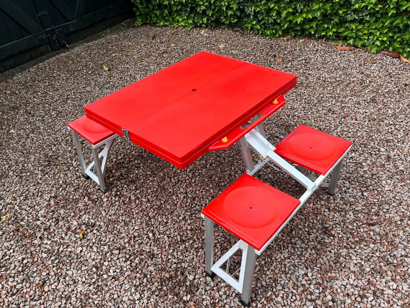Picknicktafel op-inklapbaar - kamperen enz, Tuin en Terras, Picknicktafels, Ophalen, Overige materialen, Zo goed als nieuw, Inklapbaar