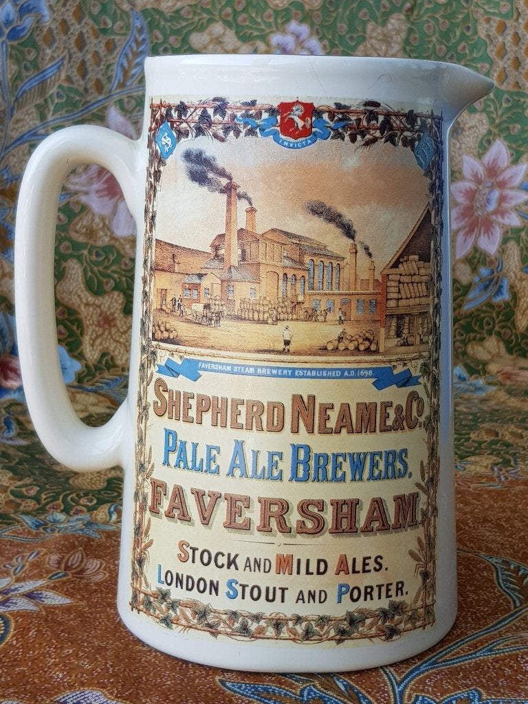 Mooie originele oude vintage bierkan uit Engeland 17,8 cm., Antiek en Kunst, Ophalen of Verzenden