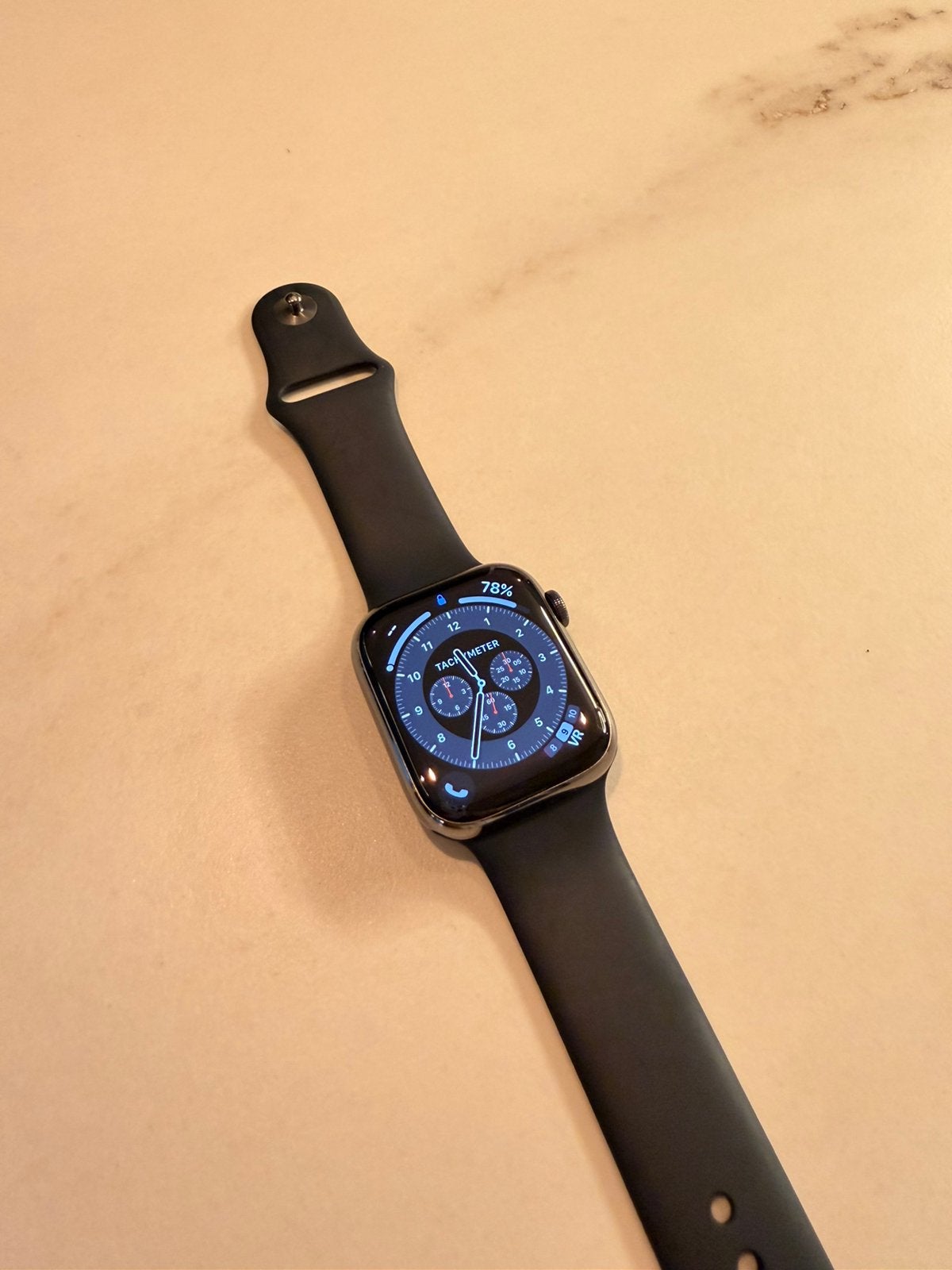 Apple Watch series 8 (GPS + Cellular) Stainless steel 45mm, Apple, Apple, Zwart, IOS