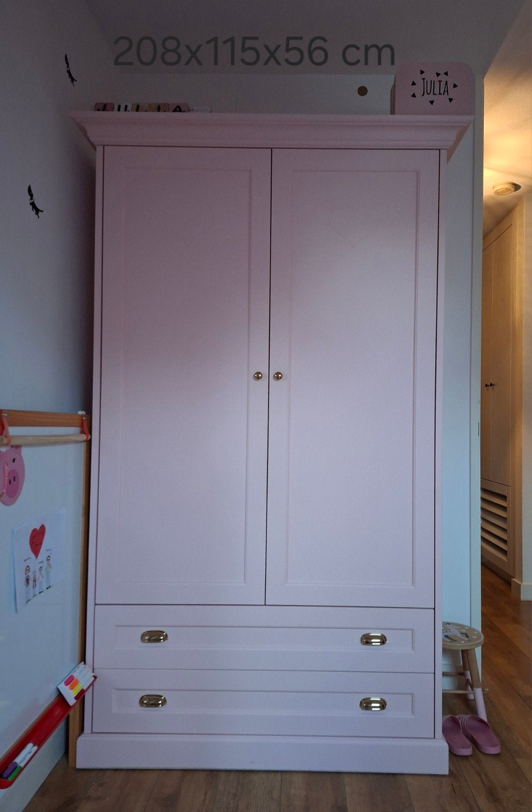 Roze Kledingkast, Ophalen, 100 tot 150 cm, 200 cm of meer, 50 tot 75 cm