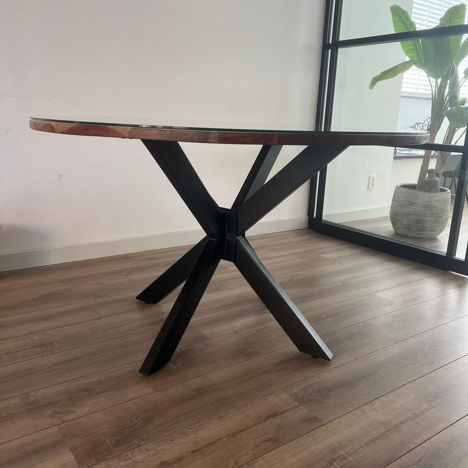 Mooie ronde eettafel zo goed als nieuw!, Ophalen, 100 tot 150 cm, 50 tot 100 cm, Zo goed als nieuw