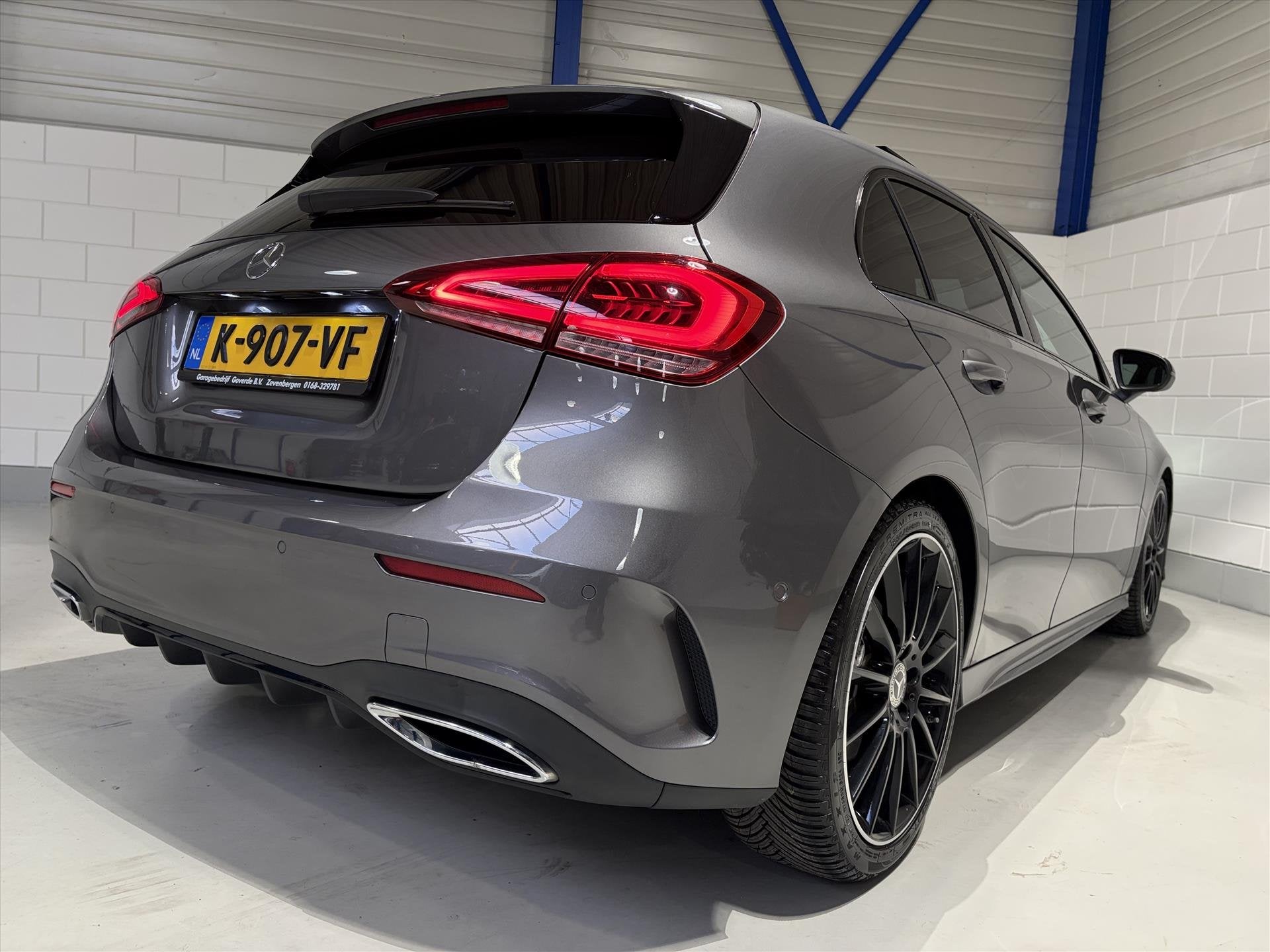 Mercedes A-Klasse A220 2.0T 190pk 7G-DCT AMG-Line, Pano, Bur, Auto's, Gebruikt, Euro 6, Automatische klimaatregeling, Leder