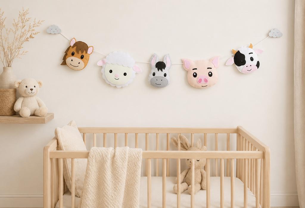 Schattige Dieren Slinger voor Babykamer/Kinderkamer, Ophalen of Verzenden, Nieuw, Overige typen