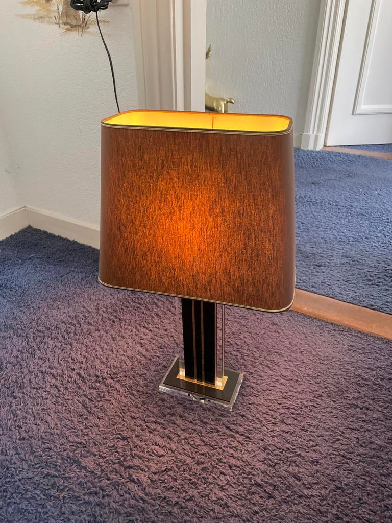 Moderne tafellamp met grote lichtbol, Ophalen, Gebruikt, Metaal, Minder dan 50 cm