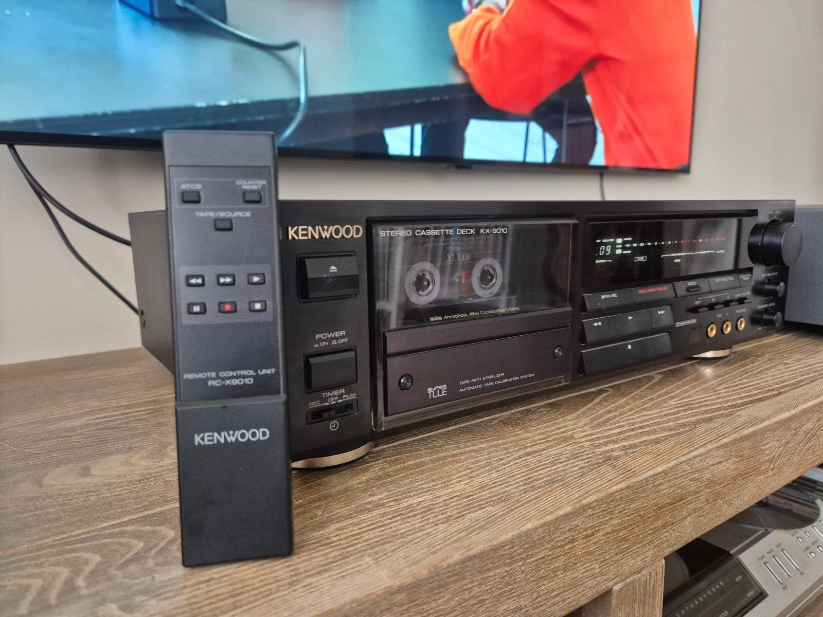 Kenwood KX-9010 high end Cassettedeck Geserviced / Near Mint, Ophalen of Verzenden, Enkel, Kenwood