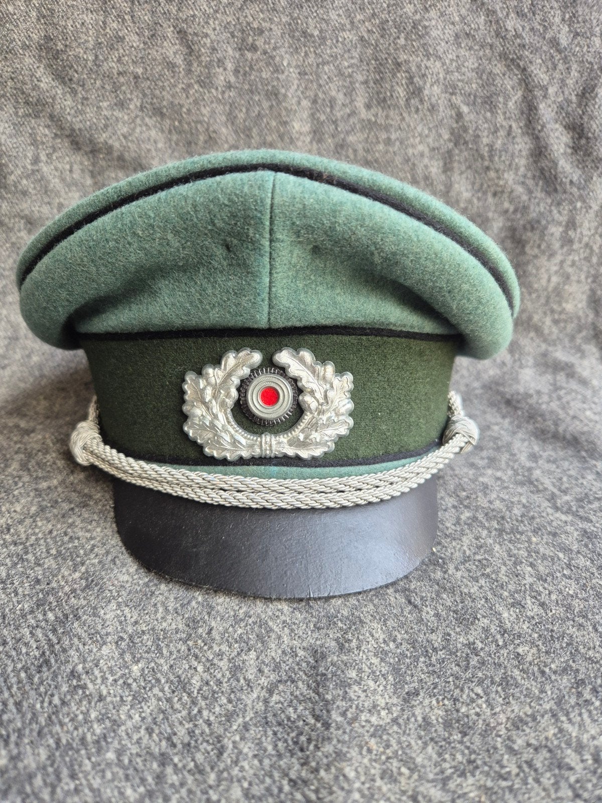 WW2 OFF Duitse Pionier Schirmmütze, Verzenden, Luchtmacht, Duitsland, Helm of Baret