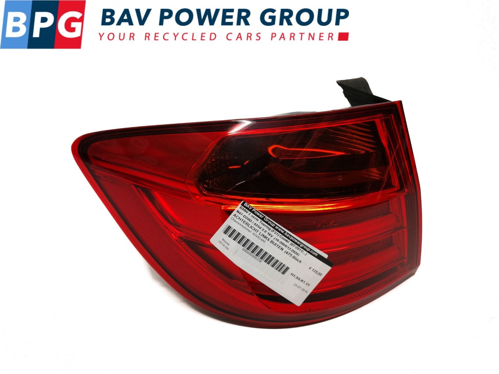 ACHTERLICHT LINKS BUITEN BMW 3 serie Touring (F31), Gebruikt, BMW, Petuelring 130
80809  München, DE, Bayerische Motoren Werke AG