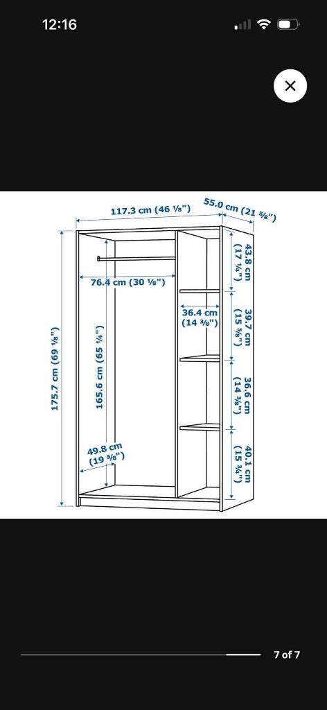 Ikea wardrobe, Huis en Inrichting, Gebruikt, 150 tot 200 cm, Eikenhout, Ophalen of Verzenden