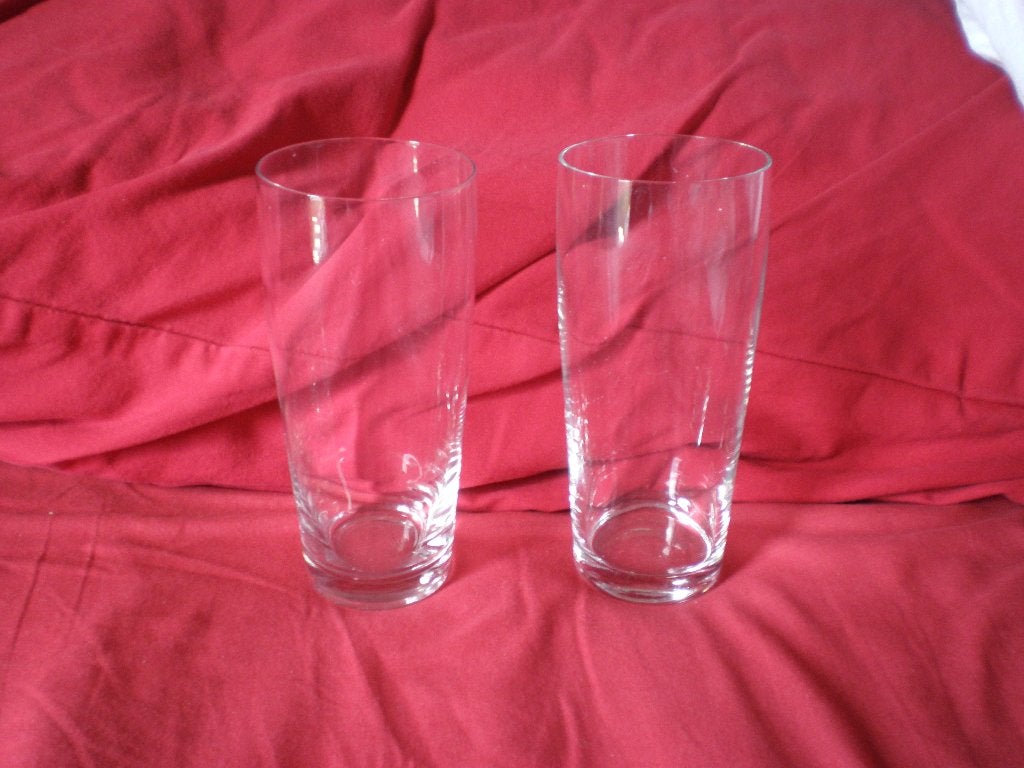 2 bierglazen. Fluitjes., Ophalen of Verzenden, Gebruikt, Bierglas