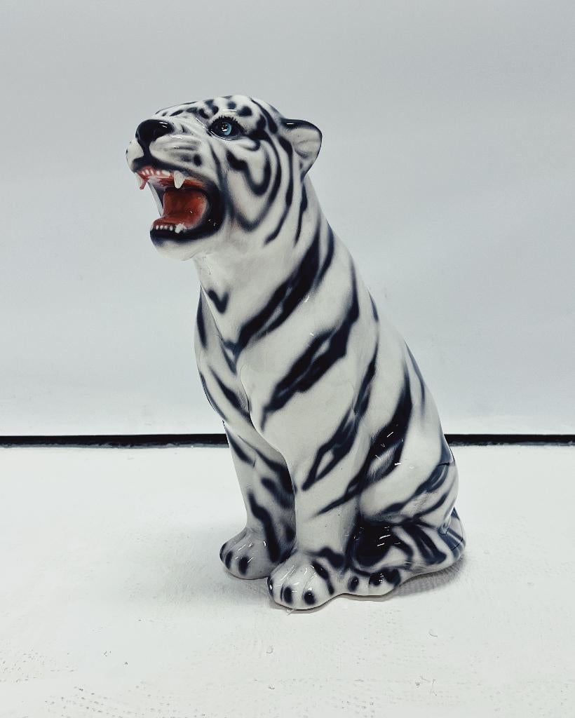 Tijger Wit Keramiek, Verzamelen, Beelden en Beeldjes, Ophalen of Verzenden, Nieuw, Dier
