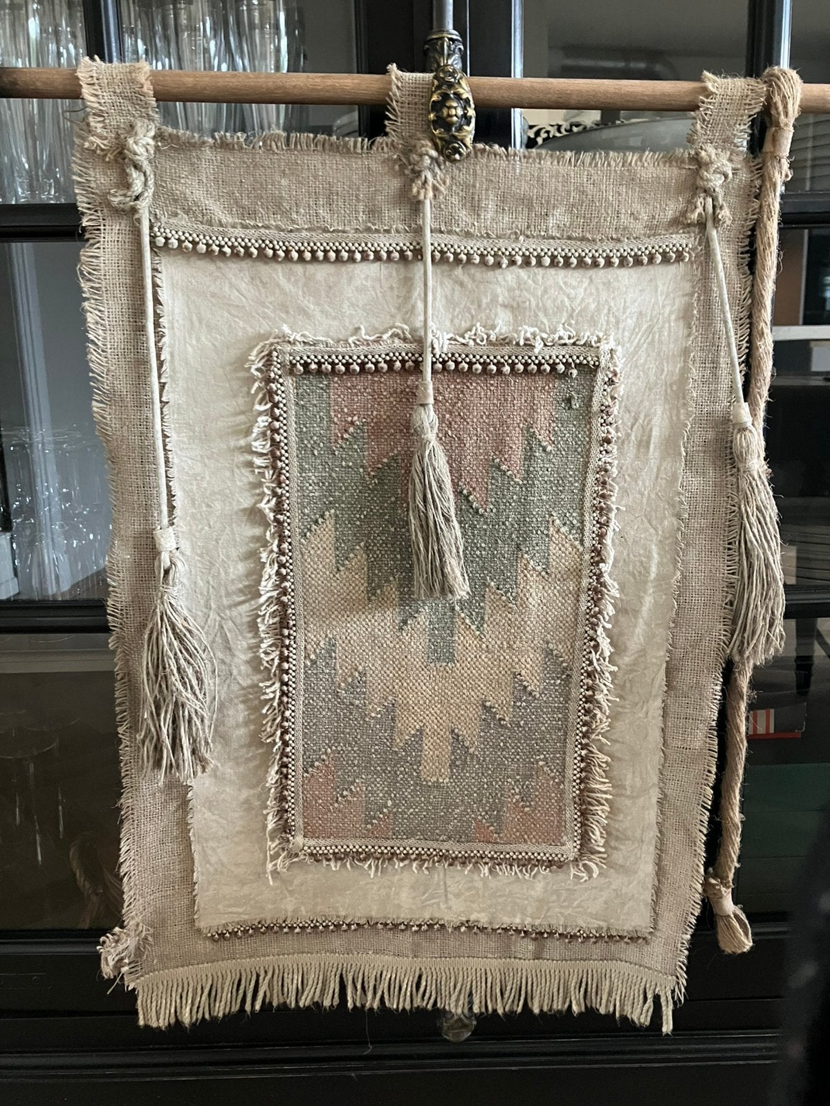 Handgemaakte wanddoek/ kalkdoek Xl!, Ophalen of Verzenden, Zo goed als nieuw