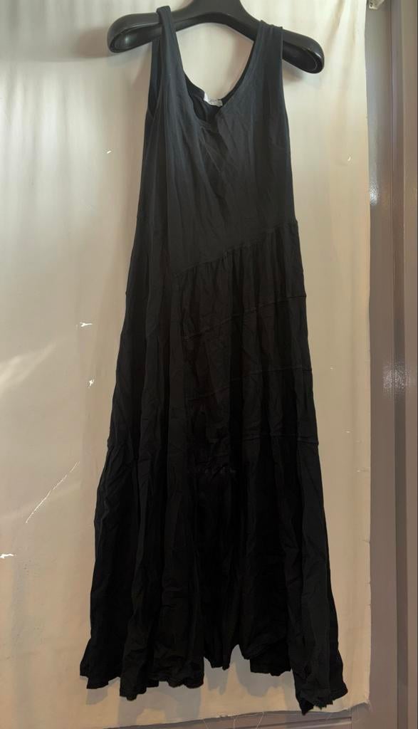 Lange zwarte jurk maat XL - Eliza F, Kleding | Dames, Zwart, Maat 46/48 (XL) of groter, Ophalen of Verzenden, Zo goed als nieuw