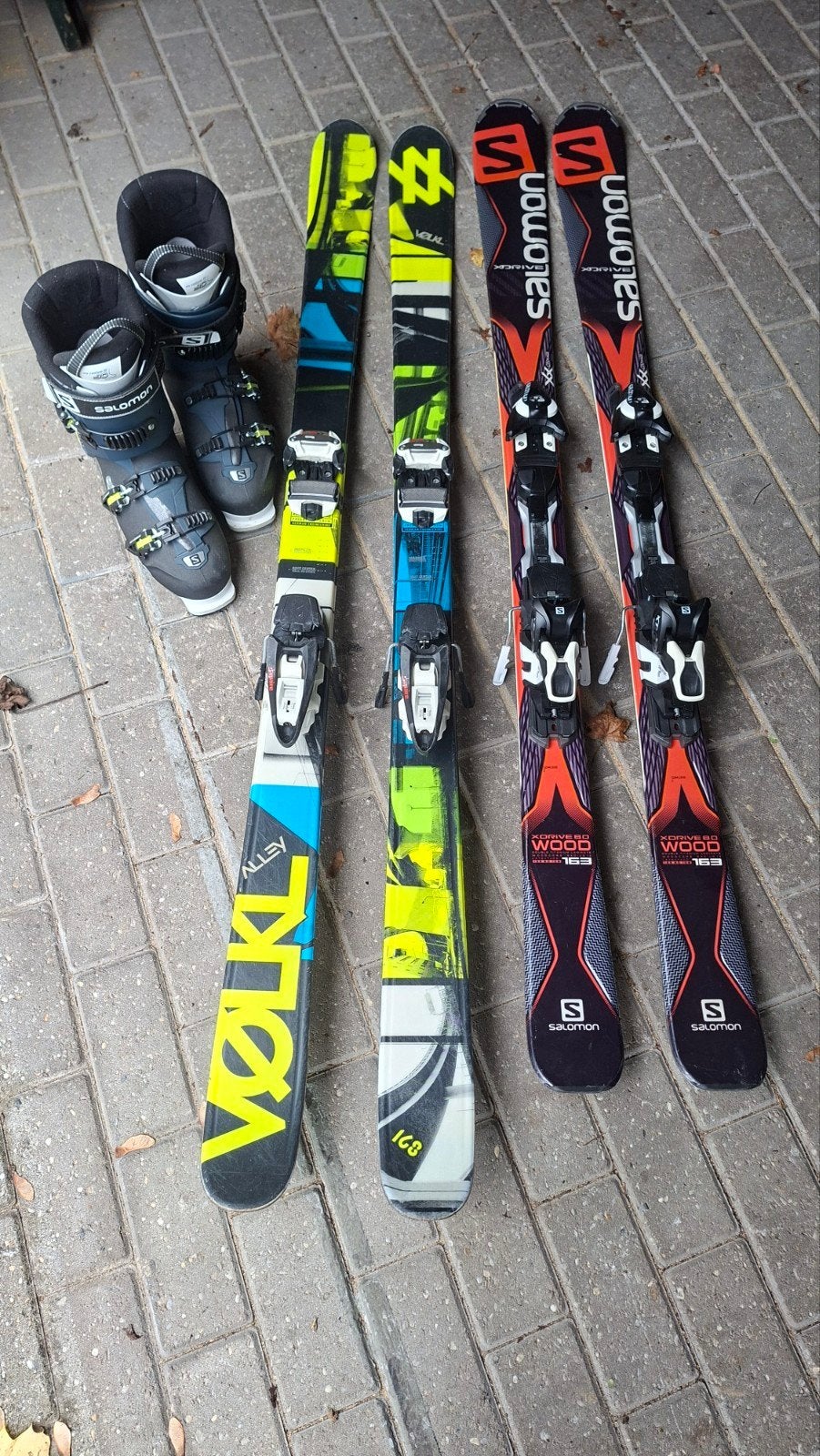 Ski's en skischoenen Salomon Volkl, Ophalen, 160 tot 180 cm, Gebruikt, Salomon