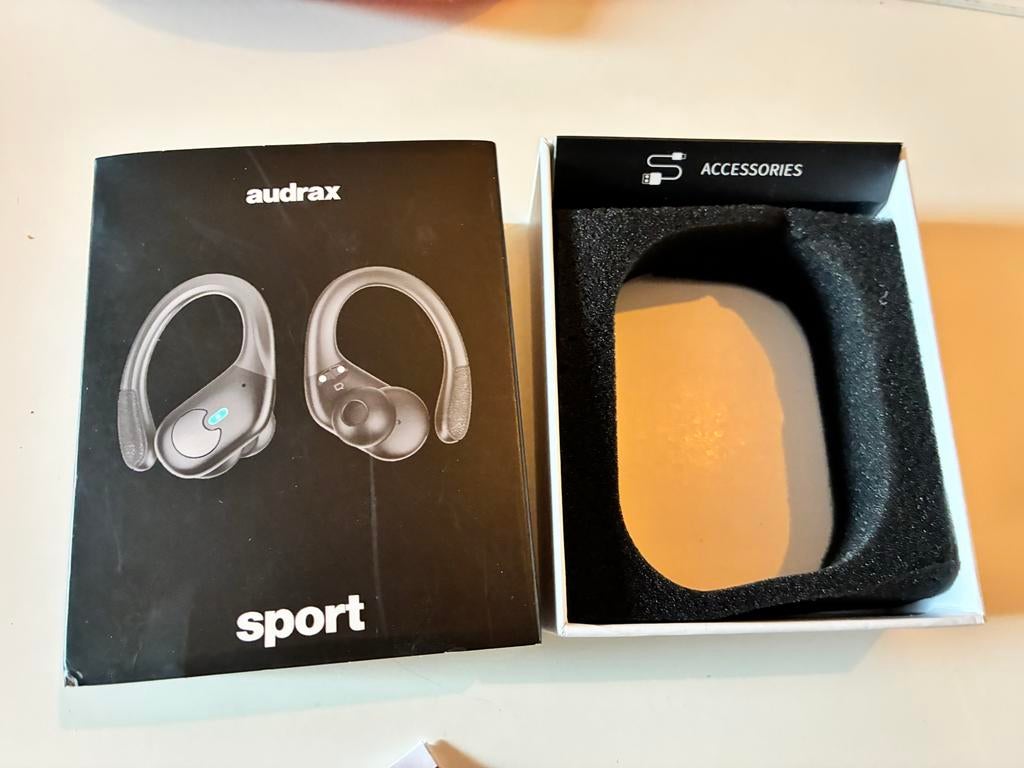 Audrax Sport Oordopjes - Nieuw in verpakking, Zwart, In gehoorgang (in-ear), Overige merken, Bluetooth