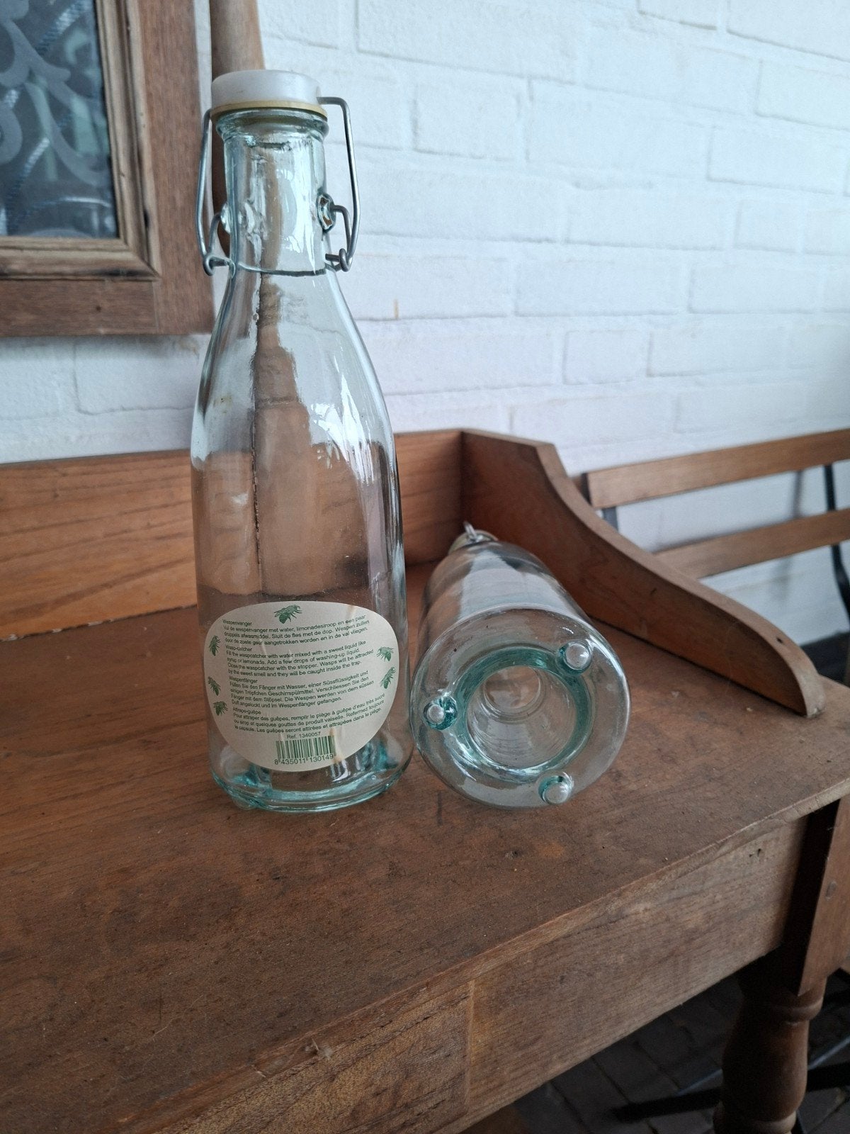 Wespenvanger, Beugelfles, Glas, Ophalen, Zo goed als nieuw