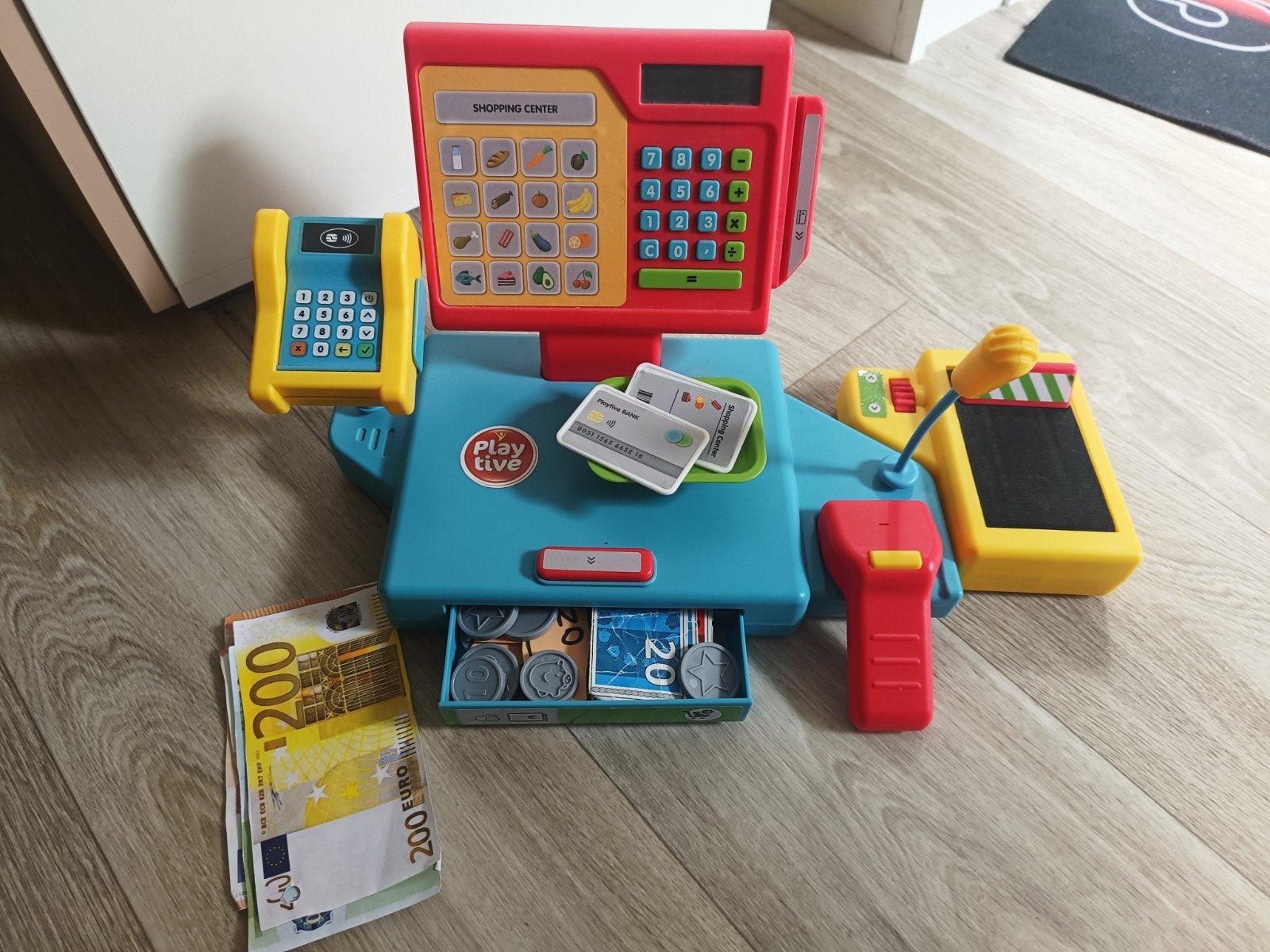 Playtive Kassa Speelgoed met Accessoires, Ophalen of Verzenden, Gebruikt, Rekenen, Met geluid