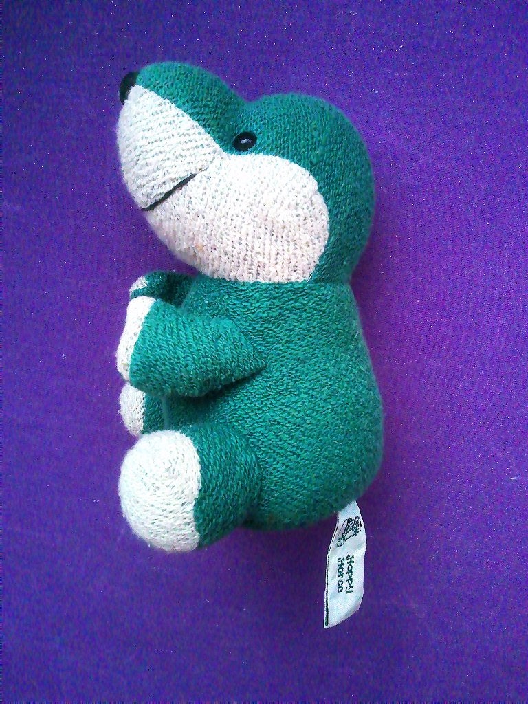 32 JARIGE HAPPY HORSE Knuffel MOLLETJE UIT 1994 **Nieuw**, Groen, Nieuw, Ophalen of Verzenden, Klein (minder dan 20 cm)