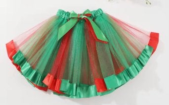 Tule rokje rood-groen (3-10 jaar) - Zeer goede staat, Ophalen of Verzenden, Zo goed als nieuw, 122 t/m 128, Meisje