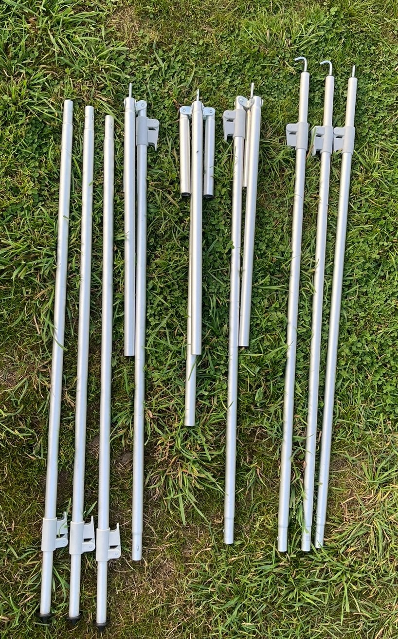 Set aluminium tentstokken voor voortent caravan, Ophalen, Zo goed als nieuw