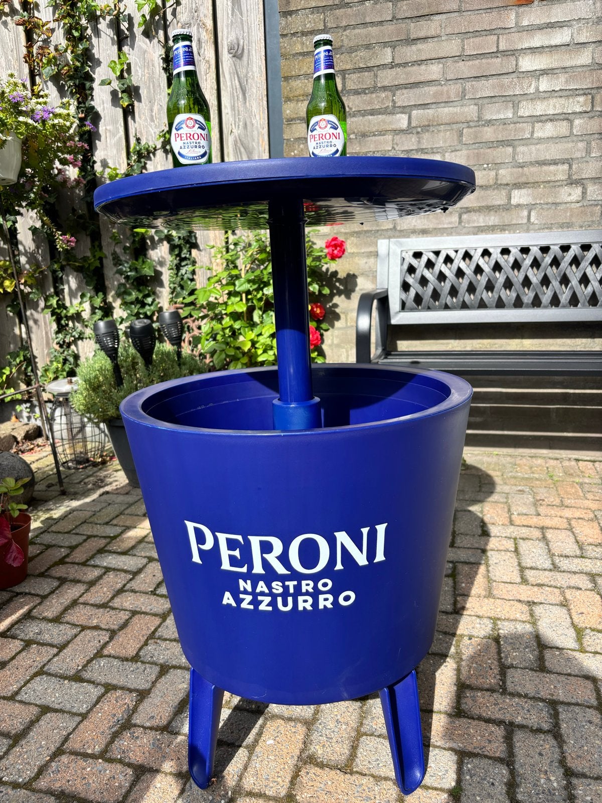 Peroni Nastro Azzurro Koeler / Bijzettafel, Ophalen, Nieuw, Rond, Kunststof