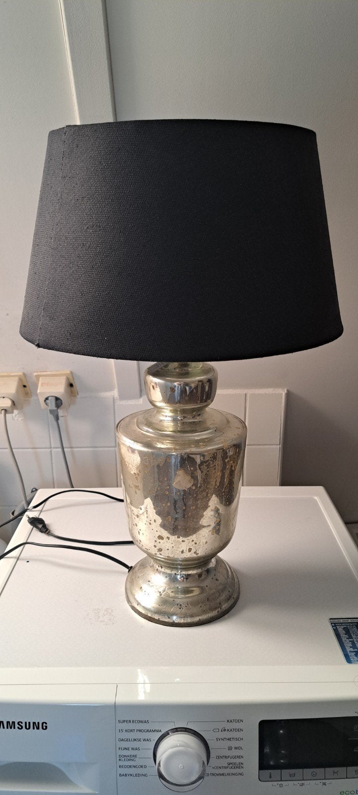 Zgan grote riviera maison lamp, Ophalen, Zo goed als nieuw, Glas