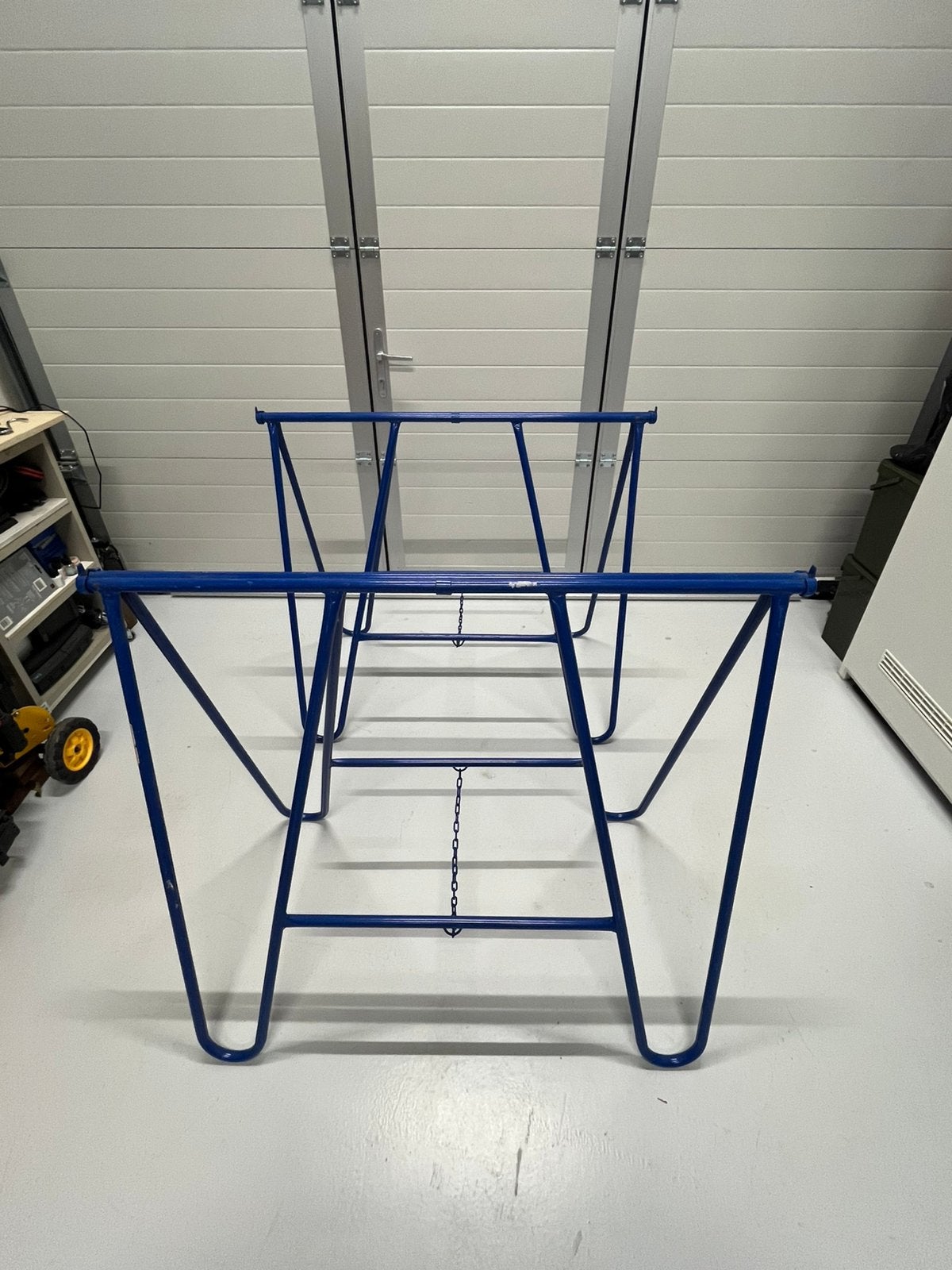 Klapschragen metaal schragen blauw, Ophalen, Zo goed als nieuw