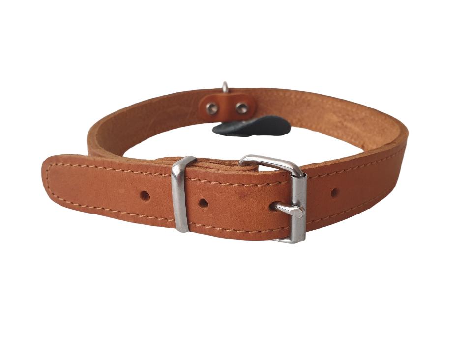 DUVO+ Diamond Dog Classy Halsband Cognac Nek 40-47 cm -35%!, Ophalen of Verzenden, Handgemaakt, Nieuw