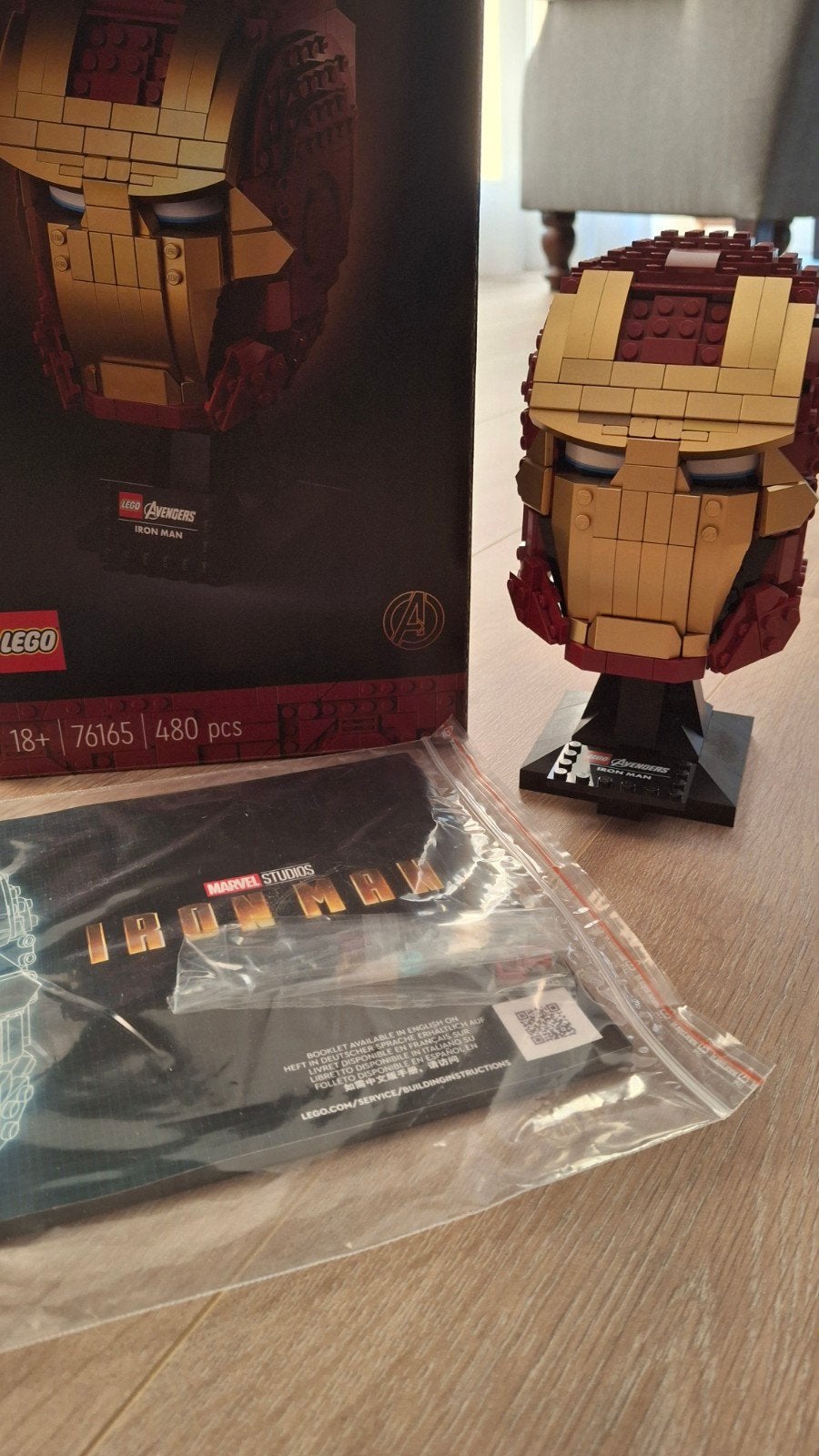 Lego Iron man helm, Ophalen of Verzenden, Zo goed als nieuw, Lego