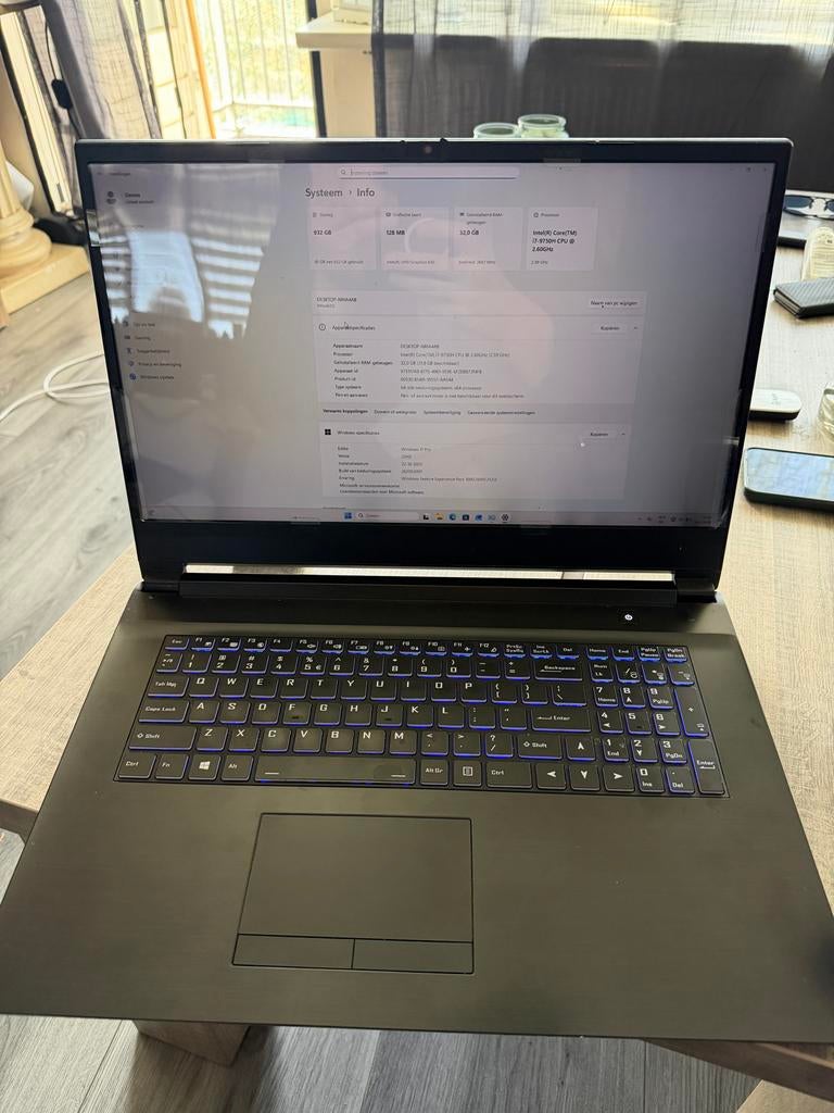 Clevo NH70RZQ 17,3-inch windows Workstation  32GB/1TB, Computers en Software, Windows Laptops, Gebruikt, 2 tot 3 Ghz, 32 GB, Ophalen of Verzenden