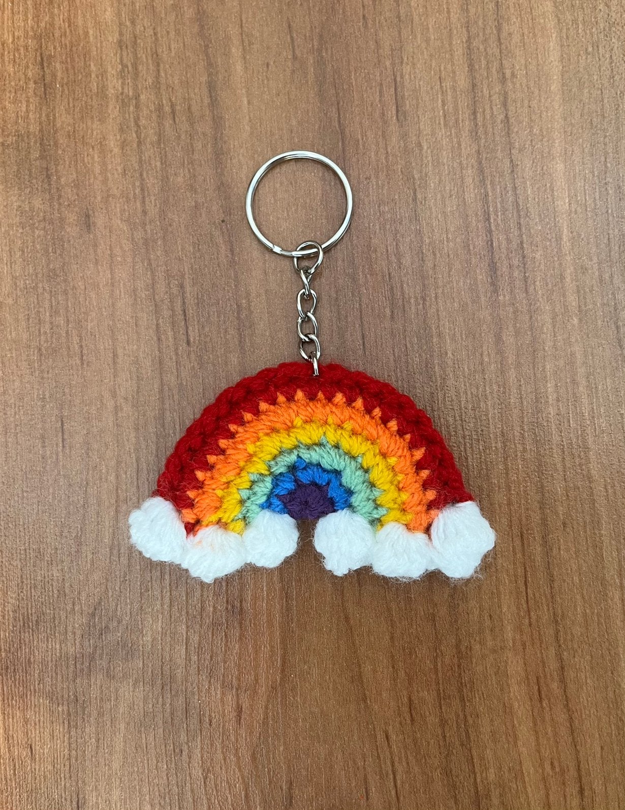 Gehaakte sleutelhanger regenboog/pride, Ophalen of Verzenden, Nieuw