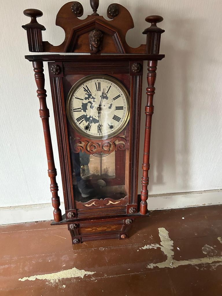 Antieke houten wandklok, Antiek en Kunst, Antiek | Klokken, Ophalen