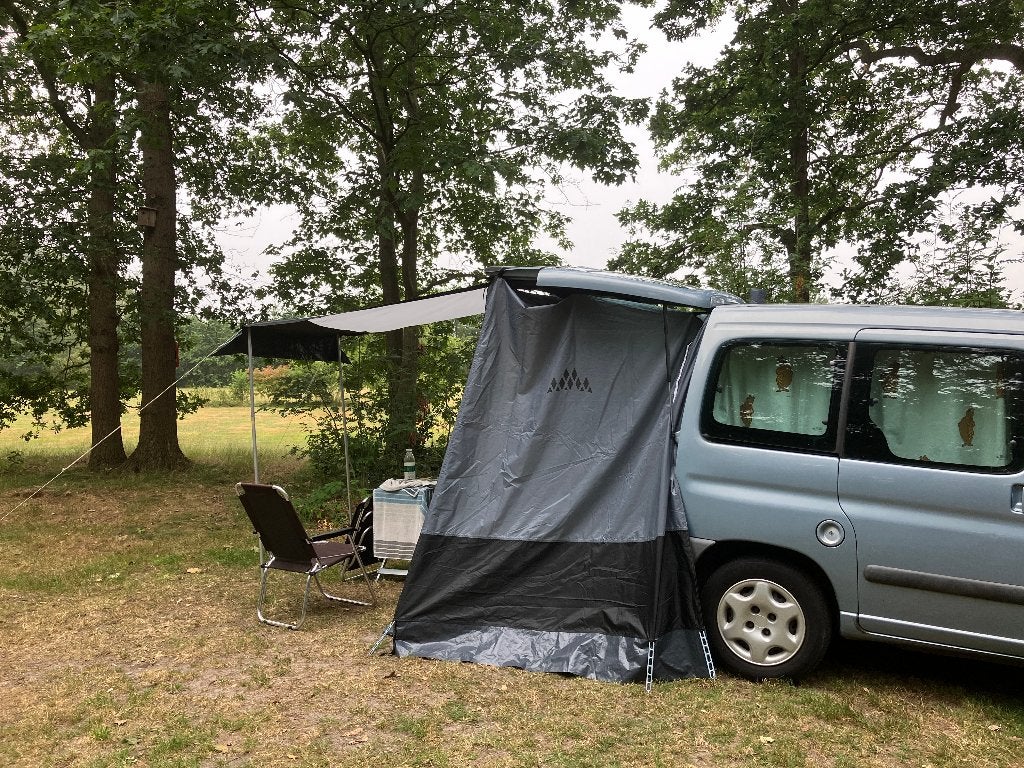 Compacte auto-luifel/tent voor kampeeravonturen, Ophalen of Verzenden, Gebruikt, Tot en met 2