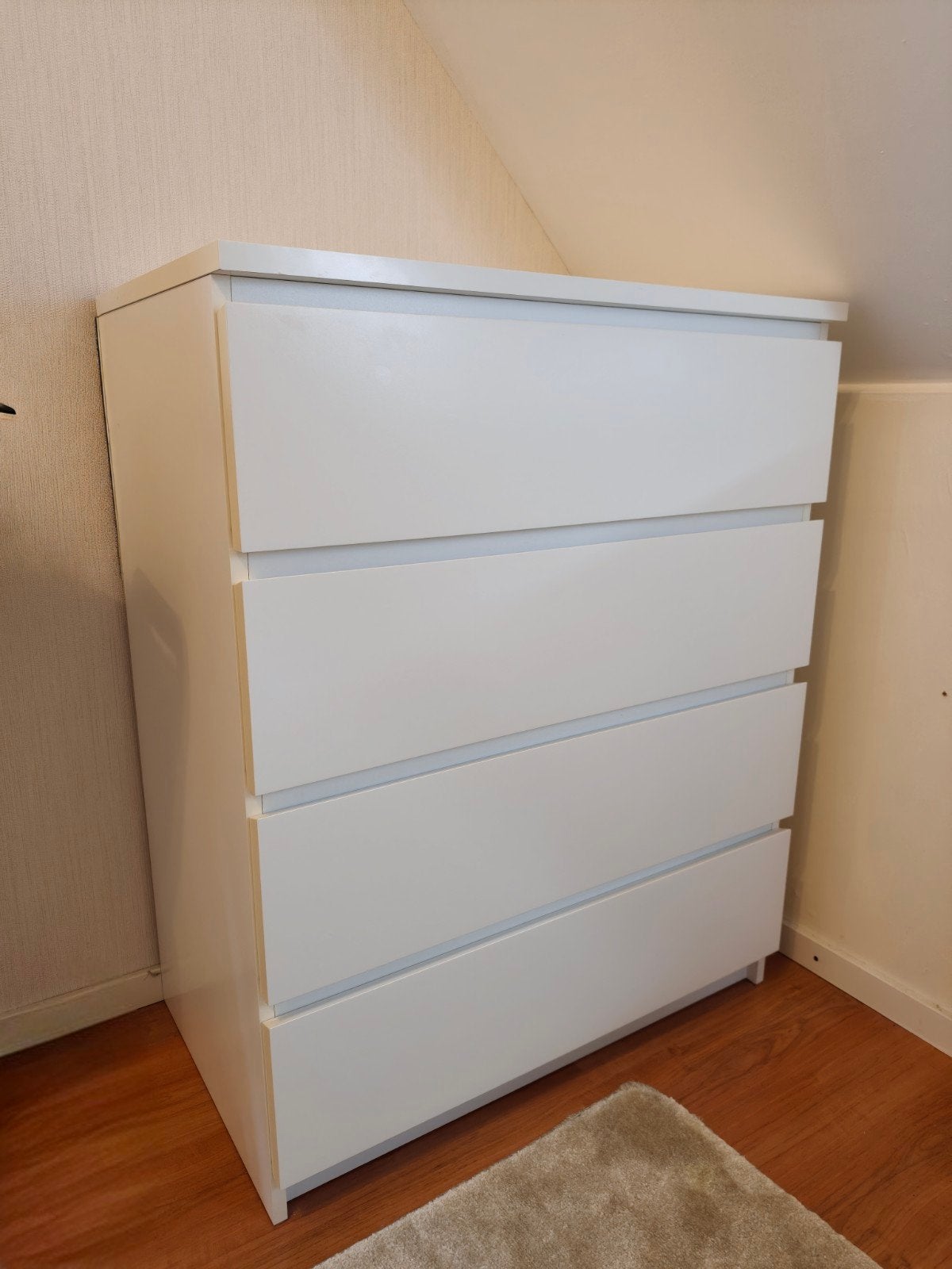 IKEA MALM ladekast met 4 lades - Wit, Huis en Inrichting, Kasten | Ladekasten, Ophalen, Gebruikt, Modern, Scandinavisch, 100 tot 150 cm