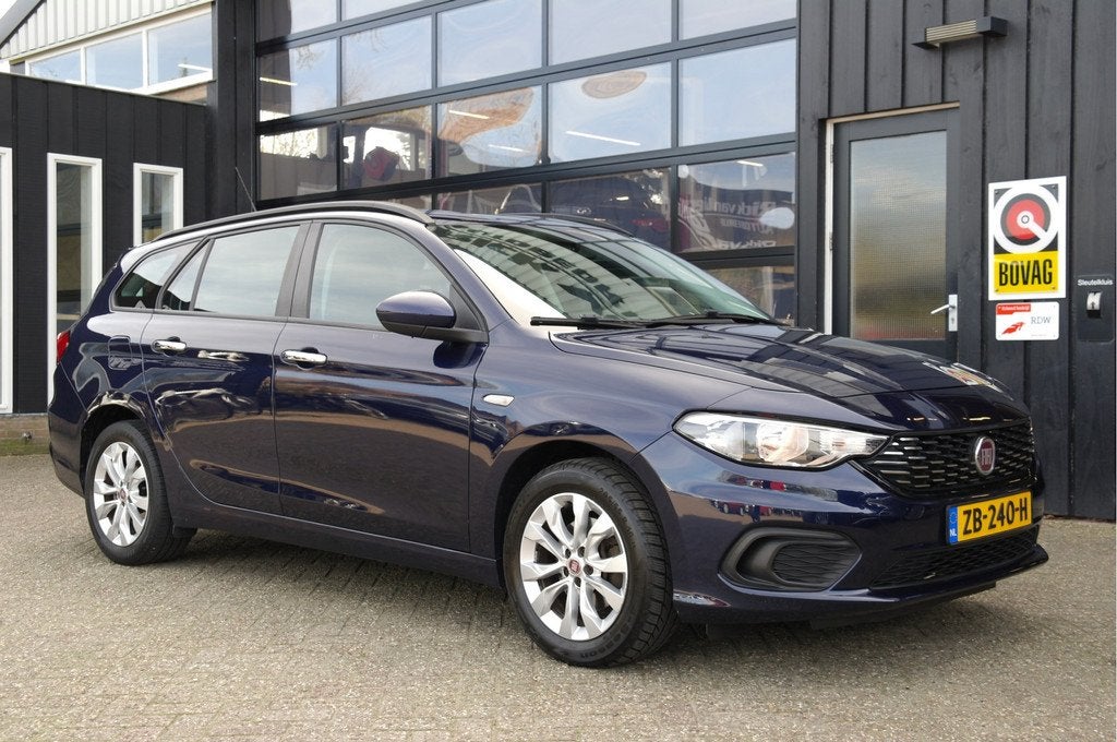 Fiat Tipo Stationwagon 1.4 16v Popstar | Airco | Cruise | 6-, Auto's, Stof, Gebruikt, 4 cilinders, Blauw