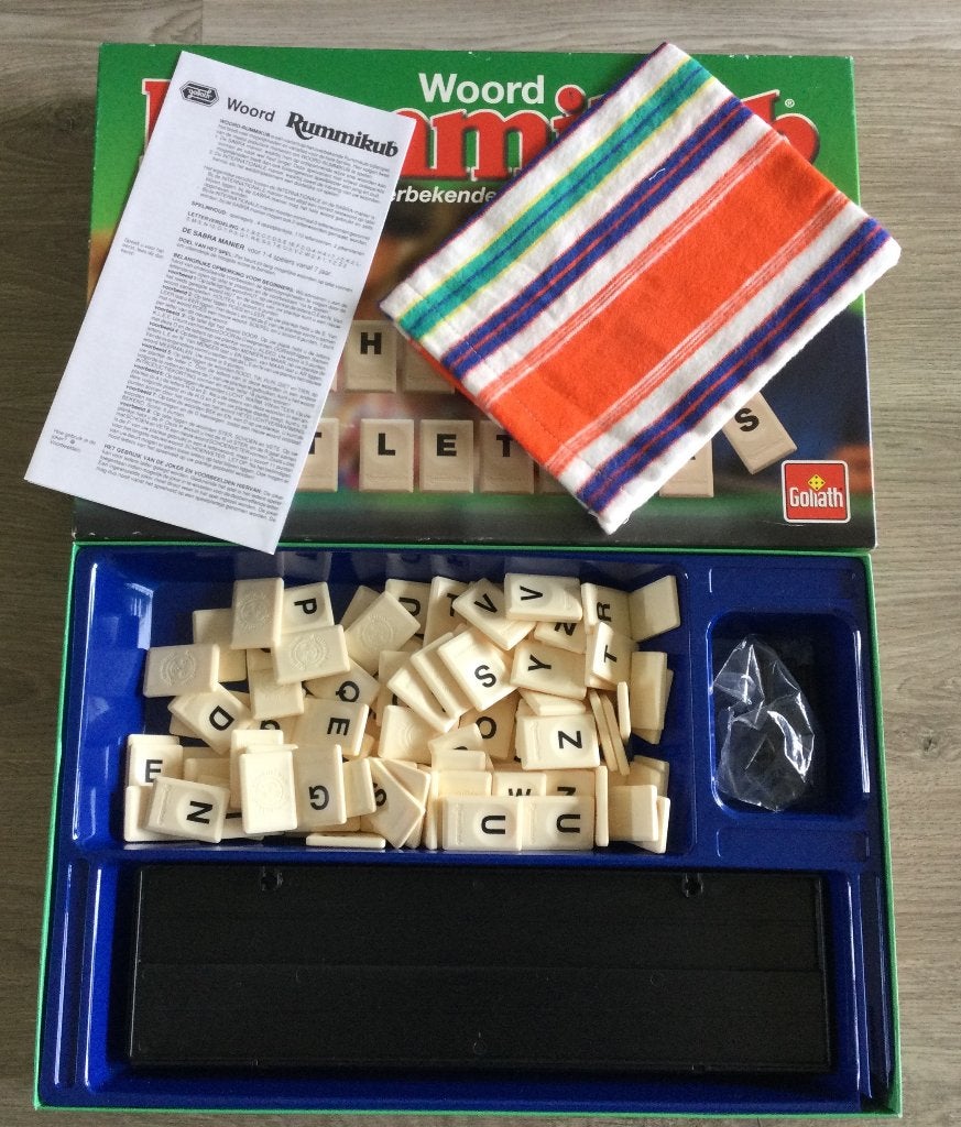 Woord Rummikub - Het overbekende familiespel met letters, Een of twee spelers, Ophalen of Verzenden, Gebruikt, Goliath