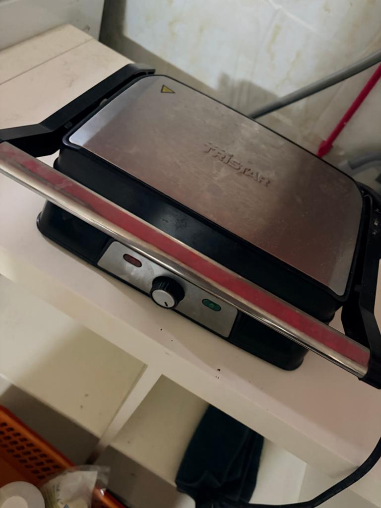 Tristar Tafelgrill/Contactgrill - Zo goed als nieuw, Witgoed en Apparatuur, Grillplaten, Ophalen of Verzenden, Zo goed als nieuw