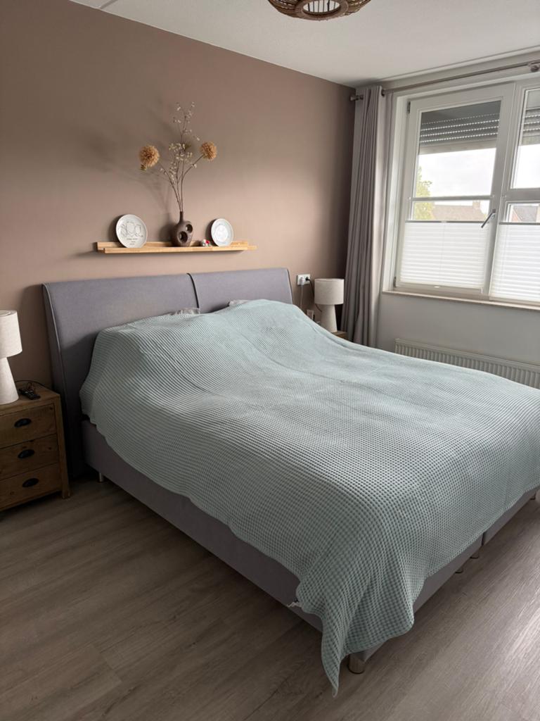 Bedsprei pique wafel mintgroen, vandyck, 240x230 cm, Huis en Inrichting, Gebruikt, Tweepersoons, Ophalen of Verzenden, Deken of Dekbed