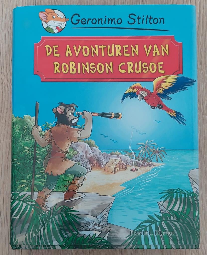 Geronimo Stilton - De avonturen van Robinson Crusoe, Fictie algemeen, Ophalen of Verzenden, Zo goed als nieuw, Geronimo Stilton; Daniel Defoe
